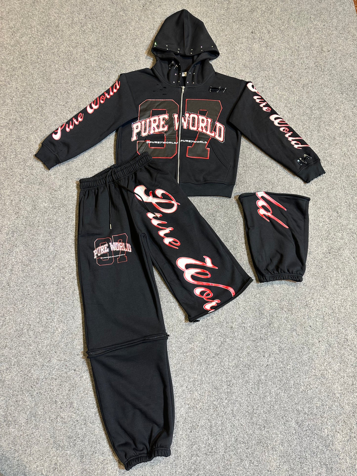 Black/Red Diamond Set