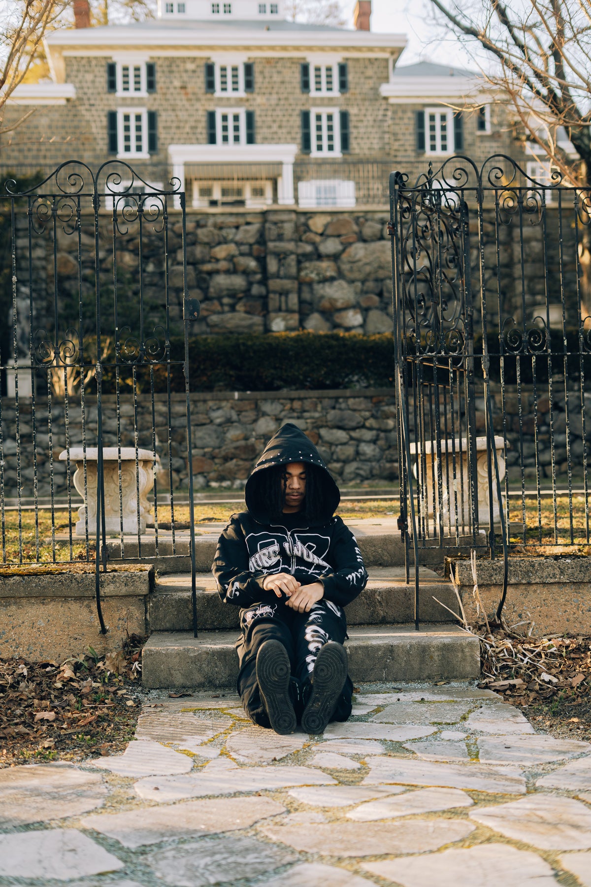 Black/White Diamond Hoodie