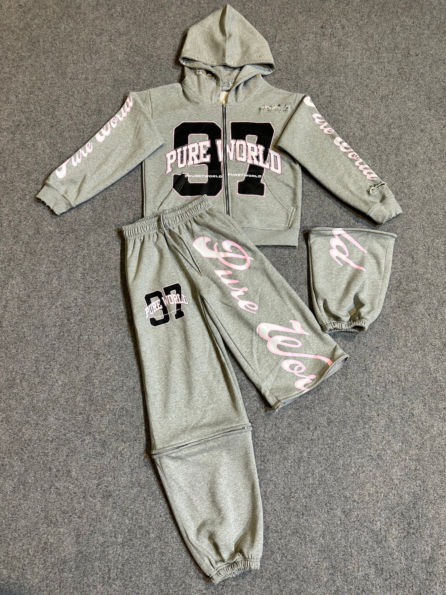 Grey/Pink Diamond Set