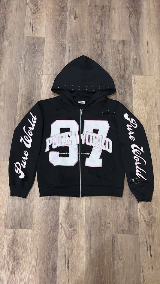 Black/Pink Diamond Hoodie