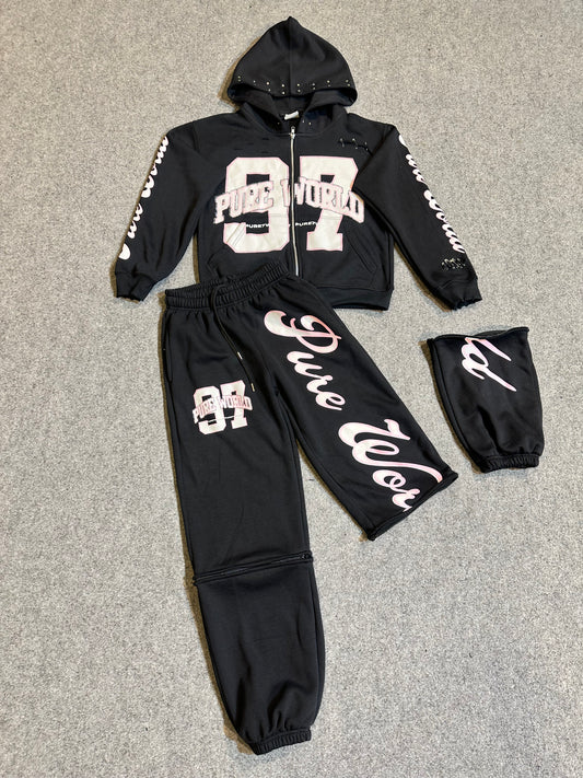 Black/Pink Diamond Set