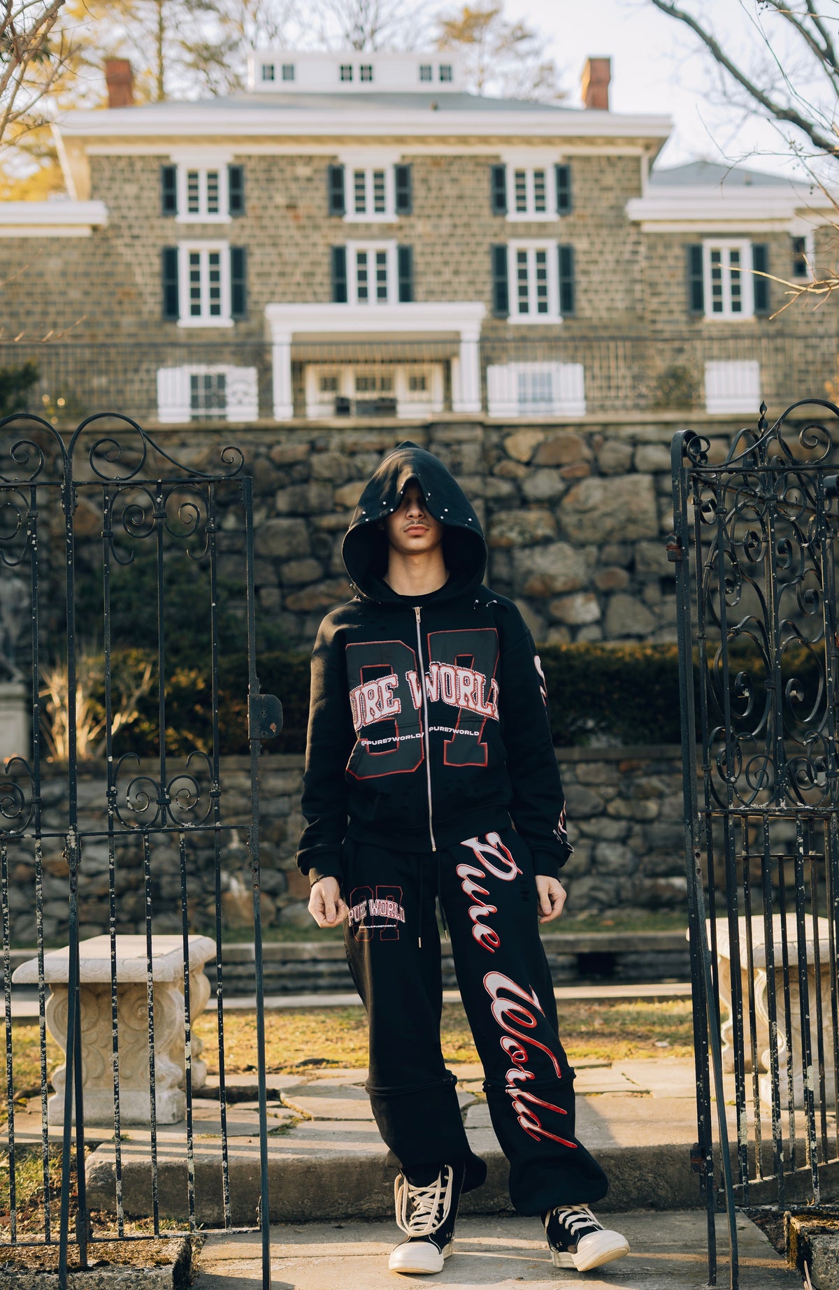 Black/Red Diamond Hoodie
