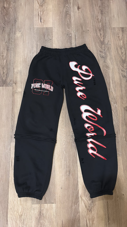 Black/Red Diamond Pants
