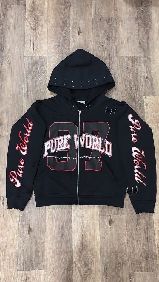 Black/Red Diamond Hoodie