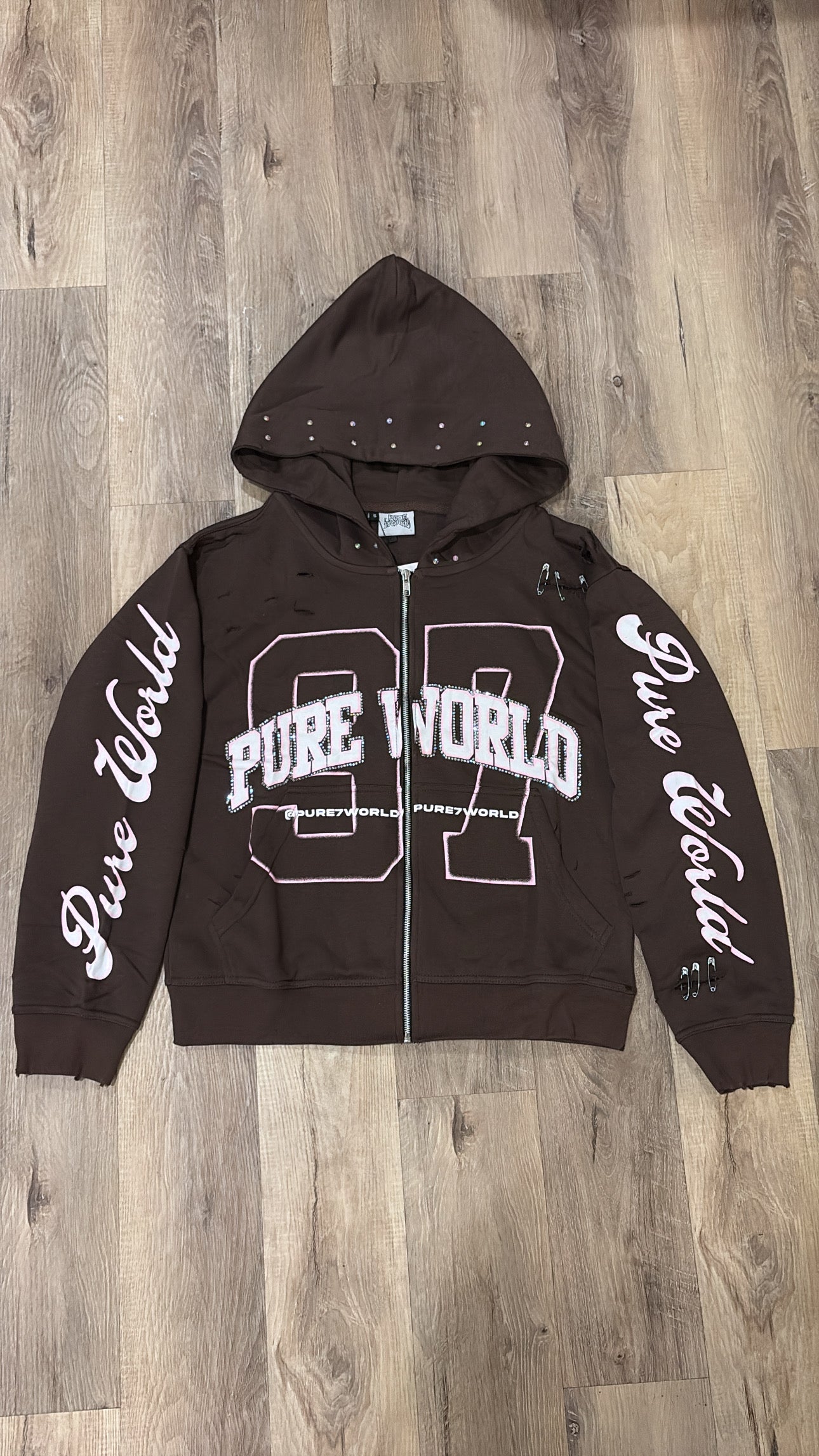 Brown/Pink Diamond Hoodie