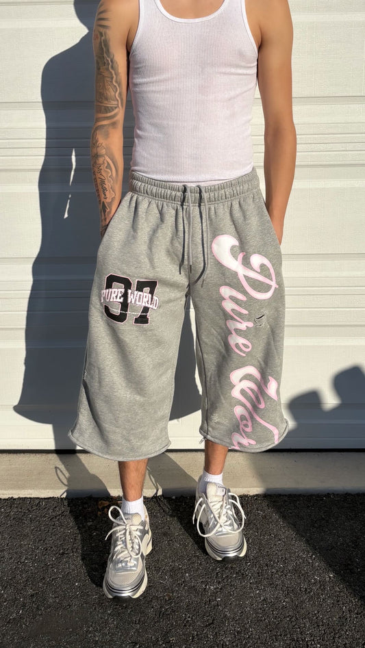 Pink/Grey Sweat/Shorts