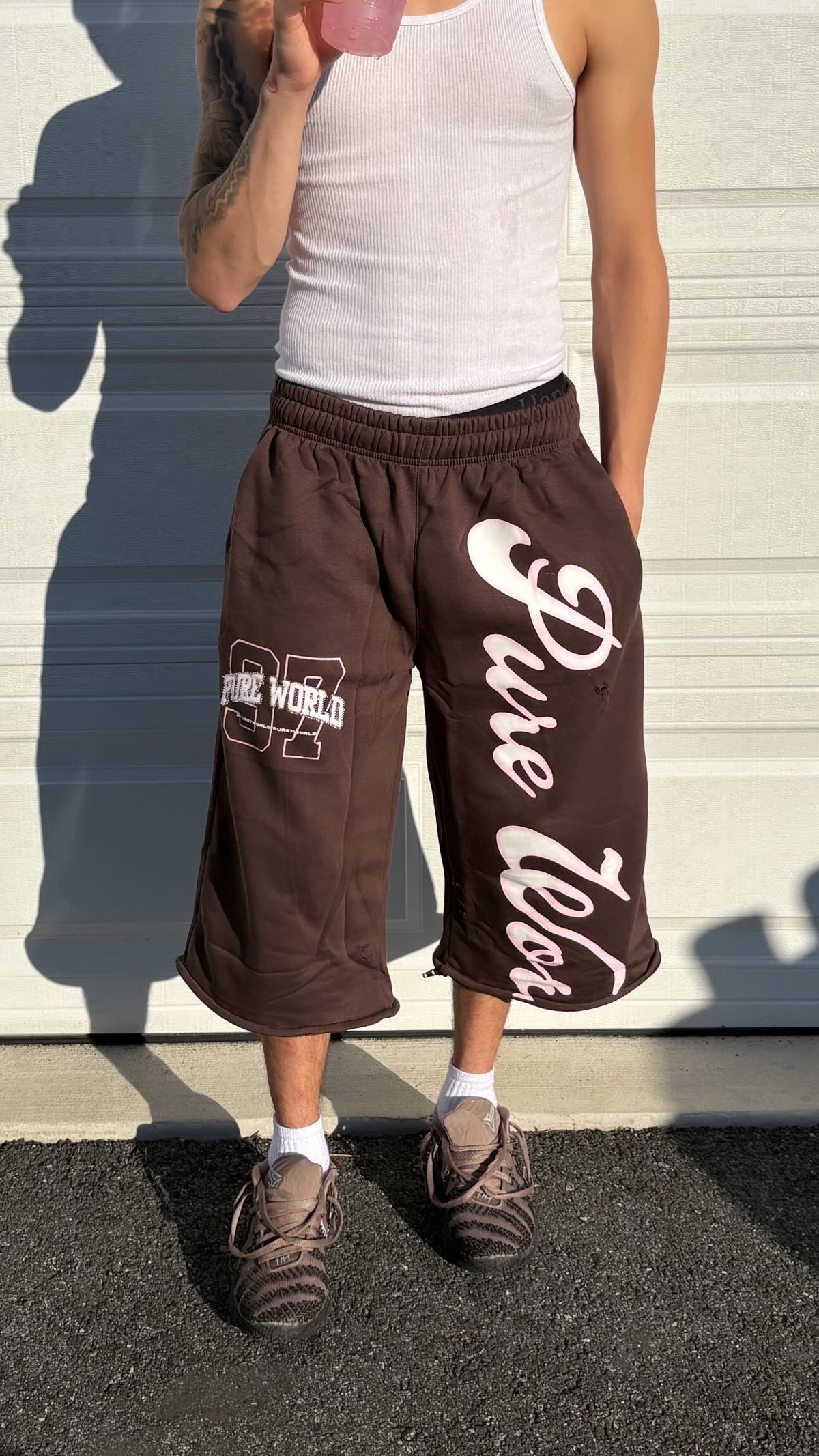 Brown/Pink Sweat/Shorts