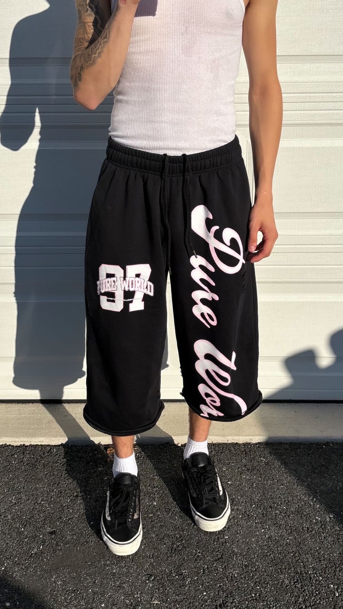 Black/Pink Sweat/Shorts